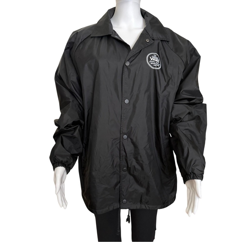 Vans Black Torrey Coach Windbreaker Jacket Size Large